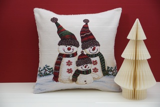 Gobelin Schneemann Familie