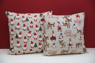 Baumwoll-Leinen Weihnachtskissen in Standardgrößen
