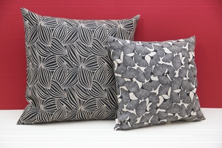 Gingkoblätter auf Leinen und Gobelin mit Blattdesign